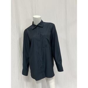 Cos Oversized 'Twill' Navy Cotton Shirt Size 4